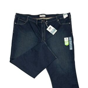 Lee Jeans Mens 58X30 Straight Leg Blue Dark Wash Denim Comfort Stretch New L342